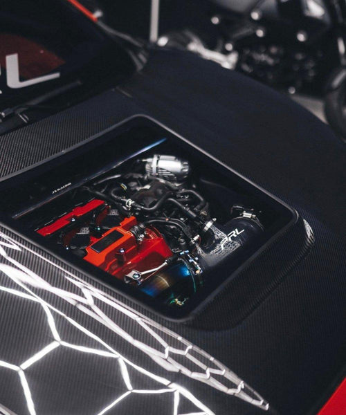 Honda Civic Type-R FK8 2017-2021 & Civic 10th Gen FC1 FC2 FC5 FC6 2016-2021 & Civic 10th Gen FC3 FC4 FK7 2017-2021 with Aftermarket Parts - Clearview Glass Style Hood Bonnet Carbon Fiber / FRP from CMST Tuning
