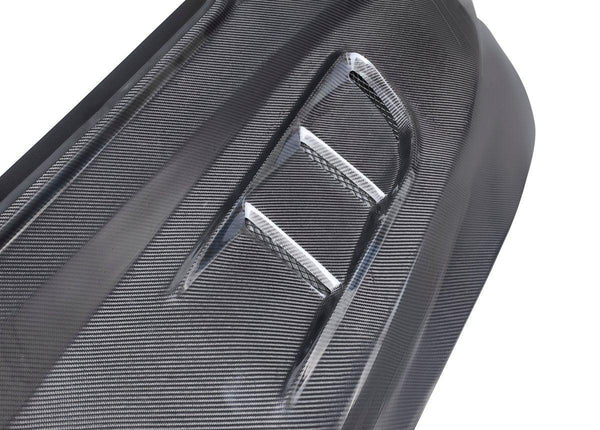 Ford Mustang GT 5.0 V6 3.6 Ecoboost 2.3 S550.1 2015-2017 with Aftermarket Parts - Stage 2 Clearview Glass Style Hood Bonnet Carbon Fiber / FRP from CMST Tuning
