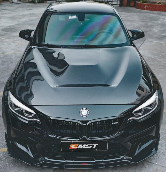 BMW M2/M2C F87 2016-2021 & 2 Series 228i 230i M235i M240i F22 F23 2014-2021 with Aftermarket Parts - GTS Carbon Fiber Hood Bonnet from CMST Tuning 
