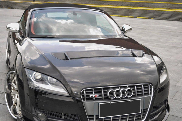 Audi TT TTS MK2 8J 2007 2008 2009 2010 2011 2012 2013 2014 2015 with Aftermarket Parts - V1 Hood Bonnet Carbon Fiber / FRP from  CMST Tuning