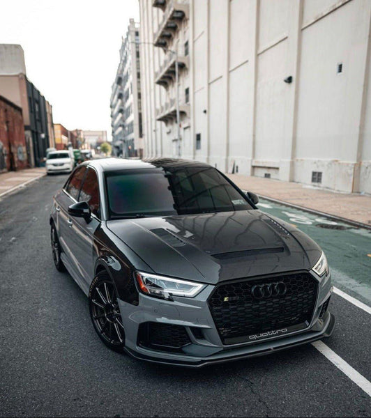Audi RS3 S3 A3 8V / 8V.5 2014 2015 2016 2017 2018 2019 2020 with Aftermarket Parts - V2 Hood Bonnet Carbon Fiber / FRP from  CMST Tuning