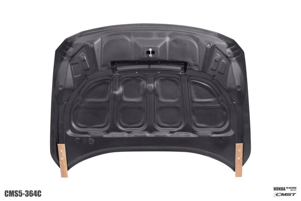 Honda Accord 10th Gen 2018-2022 with Aftermarket Parts - V2 Vented Style Hood Bonnet Carbon Fiber / FRP from CMST Tuning
