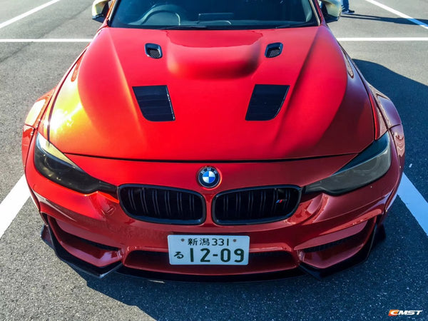 BMW 3 Series F30 F31 320 / 328 / 330 / 340 / M340 2013 2014 2015 2016 2017 2018 2019 2020 & 4 Series 428 / 430 / 435 / 440 F32 2014 2015 2016 2017 2018 2019 2020 with Aftermarket Parts - Hood Bonnet Carbon Fiber / FRP from  CMST Tuning