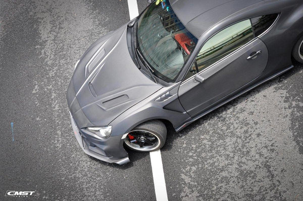 Toyota Scion Subaru GT86 86 TRD GT SE Base ZN6 2017 2018 2019 2020 & Scion FR-S FRS ZN6 2013 2014 2015 2016 & BRZ TS Limited Premium ZN6 2013 2014 2015 2016 2017 2018 2019 2020 with Aftermarket Parts - V5 Joker Hood Carbon Fiber / FRP from CMST Tuning