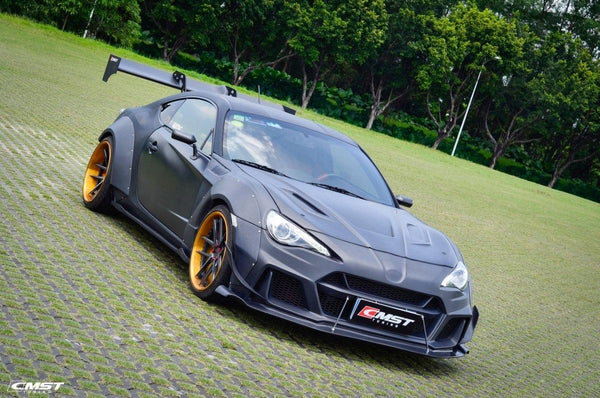 Toyota Scion Subaru GT86 86 TRD GT SE Base ZN6 2017 2018 2019 2020 & Scion FR-S FRS ZN6 2013 2014 2015 2016 & BRZ TS Limited Premium ZN6 2013 2014 2015 2016 2017 2018 2019 2020 with Aftermarket Parts - V5 Joker Hood Carbon Fiber / FRP from CMST Tuning