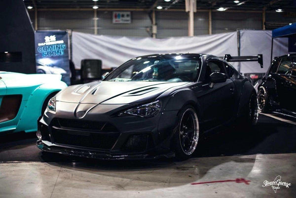 Toyota Scion Subaru GT86 86 TRD GT SE Base ZN6 2017 2018 2019 2020 & Scion FR-S FRS ZN6 2013 2014 2015 2016 & BRZ TS Limited Premium ZN6 2013 2014 2015 2016 2017 2018 2019 2020 with Aftermarket Parts - V5 Joker Hood Carbon Fiber / FRP from CMST Tuning