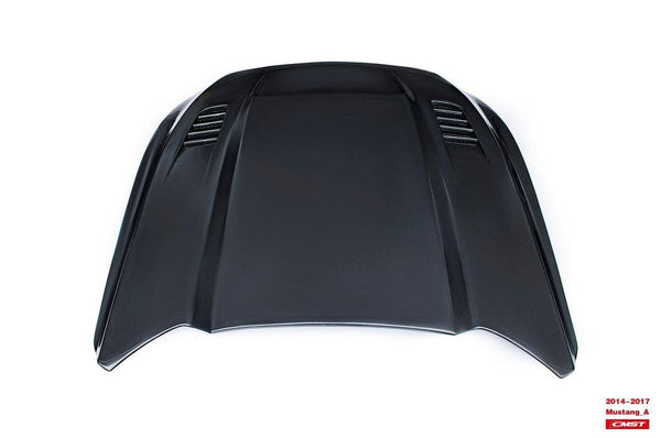 Ford Mustang GT 5.0 V6 3.6 Ecoboost 2.3 S550.1 2015-2017 with Aftermarket Parts - V1 Vented Style Hood Bonnet Carbon Fiber / FRP from CMST Tuning
