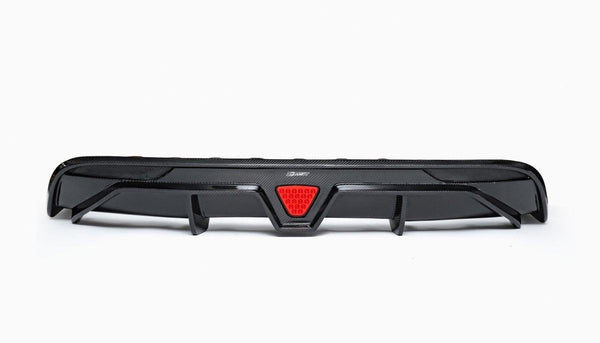 Tesla Model 3 Highland / Performance 2024-ON with Aftermarket Parts - V1 Style Rear Diffuser & Canards Carbon Fiber from CMST Tuning