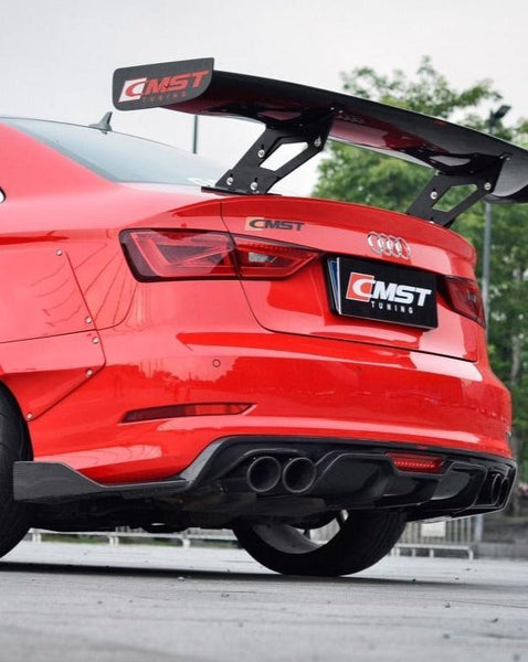 Audi S3 A3 8V 2014 2015 2016 with Aftermarket Parts - Rear Diffuser Carbon Fiber from CMST Tuning