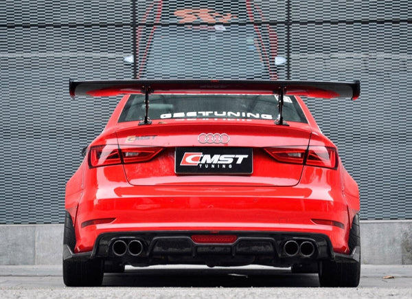 Audi S3 A3 8V 2014 2015 2016 with Aftermarket Parts - Rear Diffuser Carbon Fiber from CMST Tuning