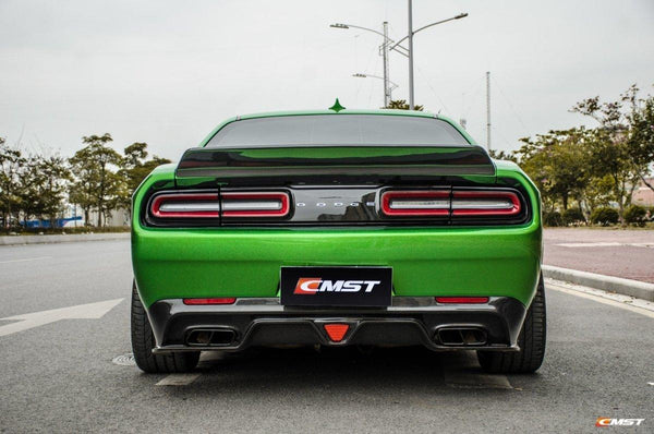 Dodge Challenger Hellcat Redeye T/A Scat Pack 392 SRT R/T SXT SE 2008-2023 with Aftermarket Parts - Carbon Fiber / FRP Rear Diffuser from CMST Tuning