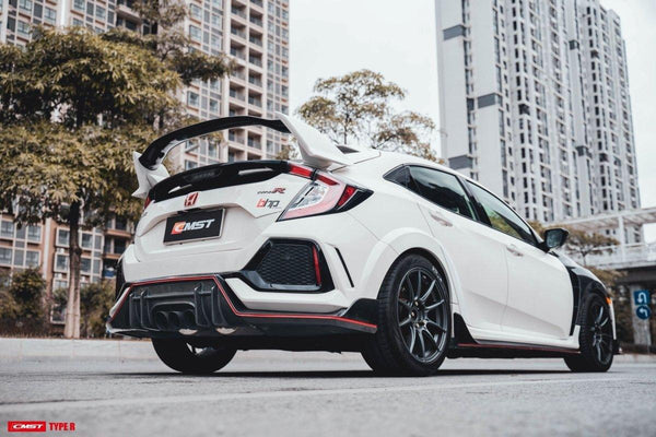 Honda Civic Type-R FK8 2017-2021 with Aftermarket Parts - Rear Diffuser Carbon Fiber / FRP from CMST Tuning
