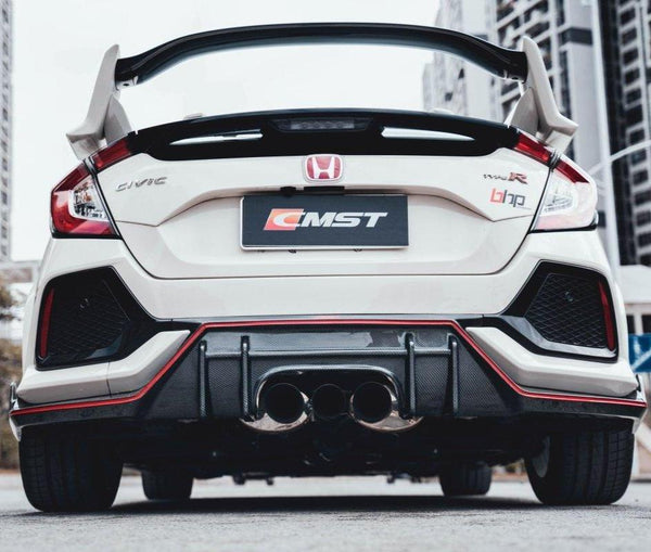 Honda Civic Type-R FK8 2017-2021 with Aftermarket Parts - Rear Diffuser Carbon Fiber / FRP from CMST Tuning
