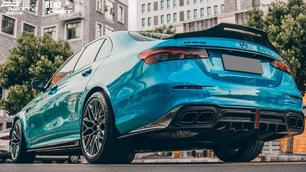 Mercedes Benz E-Class E63S E63 E53 E43 AMG E550 E450 E400 E350 E300 W213 2017-2023 with Aftermarket Parts - Carbon Fiber FRP Rear Diffuser from CMST Tuning