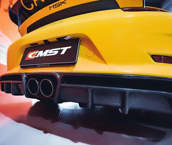 Porsche 991.2 911 GT3RS 2017-2019 with Aftermarket Parts - Vacuumed Carbon & FRP Rear Diffuser from CMST Tuning
