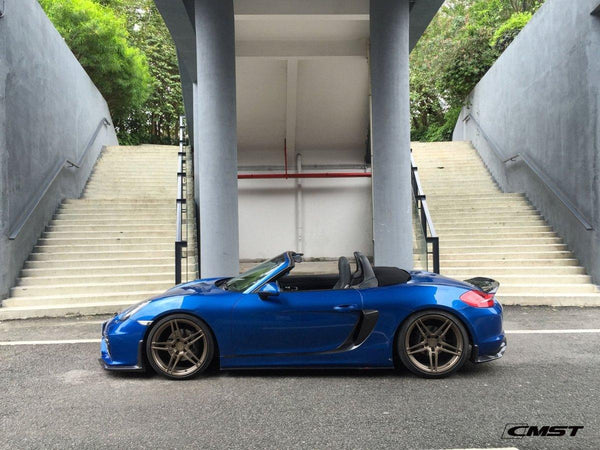 Porsche 981 Boxster (Base / S / GTS) 2012 2013 2014 2015 2016 with Aftermarket Parts - Rear Diffuser Carbon Fiber / FRP from CMST Tuning