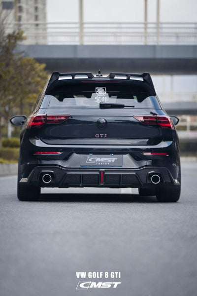 Volkswagen Golf GTI MK8 2022-ON with Aftermarket Parts - Pre-preg Carbon Fiber/FRP Rear Diffuser from CMST Tuning