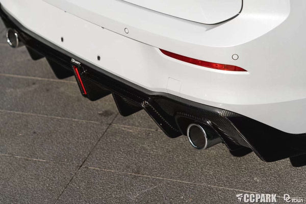 Volkswagen Golf GTI MK8 2022-ON with Aftermarket Parts - Pre-preg Carbon Fiber/FRP Rear Diffuser from CMST Tuning