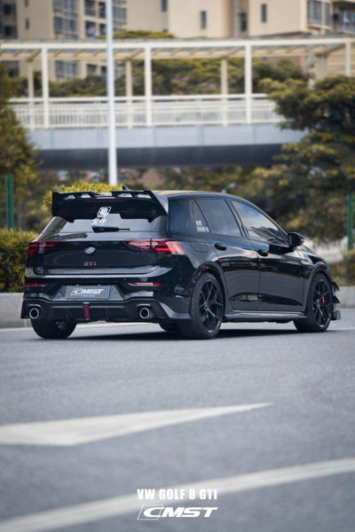 Volkswagen Golf GTI MK8 2022-ON with Aftermarket Parts - Pre-preg Carbon Fiber / FRP Rear Roof Spoiler from CMST Tuning