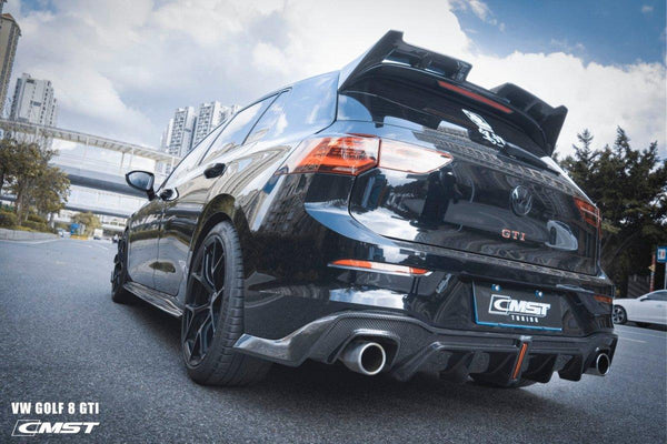 Volkswagen Golf GTI MK8 2022-ON with Aftermarket Parts - Pre-preg Carbon Fiber / FRP Rear Roof Spoiler from CMST Tuning