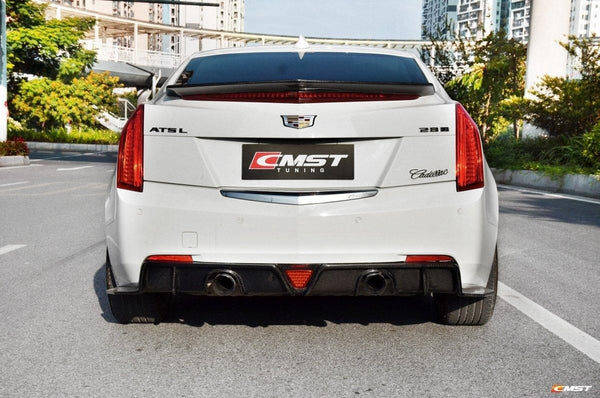 Cadillac ATS 2013-2019 ATS-V 2013-2019 with Aftermarket Parts - Rear Duck Bill Tail Spoiler Carbon Fiber / FRP from CMST Tuning
