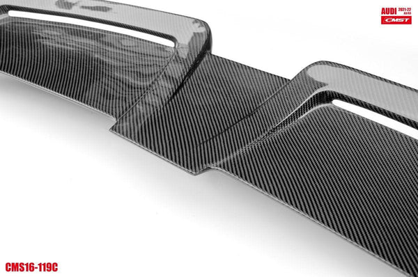 Audi RS3 S3 A3 8Y 2021-ON with Aftermarket Parts - Rear Spoiler Carbon Fiber from CMST Tuning