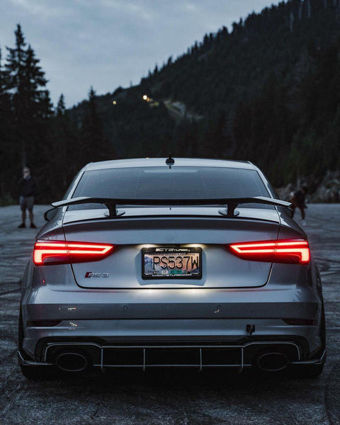 Audi RS3 S3 A3 8V/8V.5  2014 2015 2016 2017 2018 2019 2020 with Aftermarket Parts - V3 Style Rear Spoiler Wing Carbon Fiber from CMST Tuning