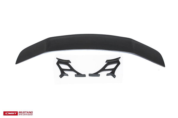 Ford Mustang GT 5.0 Mach1 Bullitt V6 3.6 Ecoboost 2.3 S550.1 S550.2 2015-2023 with Aftermarket Parts - V4 Style Rear Wing Carbon Fiber / FRP from CMST Tuning