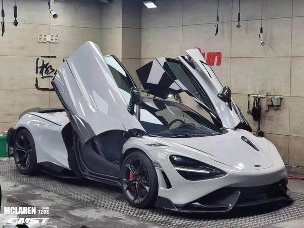 McLaren 720s 2018-2023 & 765LT 2021-2022 & 750s 2024-on with Aftermarket Parts - 765lt Conversion Style Side Skirts Carbon Fiber / FRP from CMST
