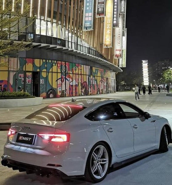 Audi S5 A5 S-line B9 2017 2018 2019 with Aftermarket Parts - Side Skirts Carbon Fiber from CMST Tuning