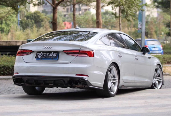 Audi S5 A5 S-line B9 2017 2018 2019 with Aftermarket Parts - Side Skirts Carbon Fiber from CMST Tuning