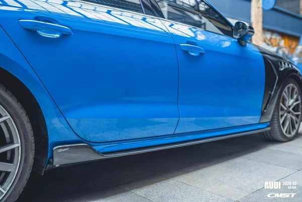 Audi S4 A4 B9.5 2020-ON with Aftermarket Parts - Side Skirts Carbon Fiber from CMST Tuning