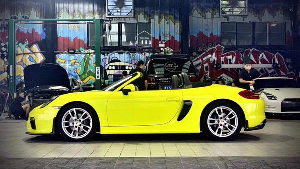 Porsche 981 Boxster (Base / S / GTS / Spyder) 2012 2013 2014 2015 2016 with Aftermarket Parts - Side Skirts Carbon Fiber / FRP from CMST Tuning