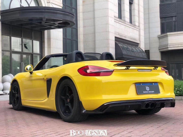Porsche 981 Boxster (Base / S / GTS / Spyder) 2012 2013 2014 2015 2016 with Aftermarket Parts - Side Skirts Carbon Fiber / FRP from CMST Tuning