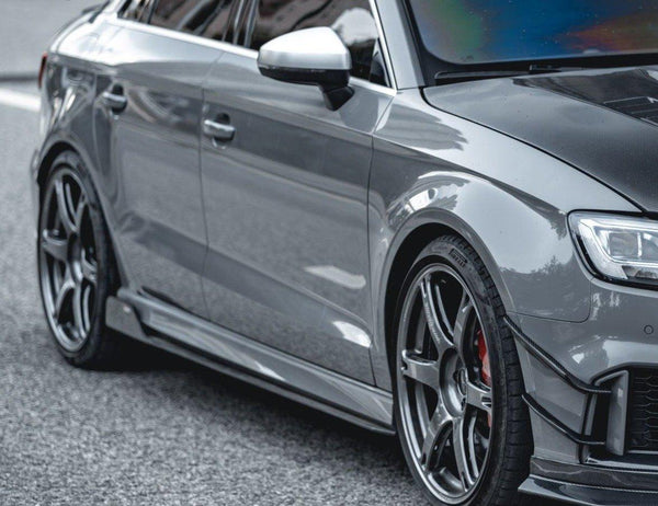 Audi RS3 8V.5 2018 2019 2020 with Aftermarket Parts -  Side Skirts Carbon Fiber from CMST Tuning