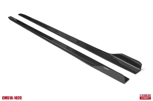 Audi RS3 8V.5 2018 2019 2020 with Aftermarket Parts - Side Skirts Carbon Fiber from CMST Tuning