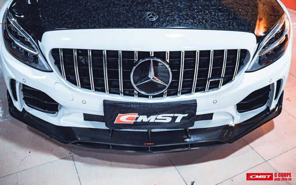 Mercedes Benz C-Class C43 C400 C300 W205 2015-2021 Sedan & C-Class C43 C300 W205 2016-2022 Coupe Convertible (suitable for both pre-facelift and facelift, only to be installed with CMST AMG GTR Style Bumper CMS2-210) with Aftermarket Parts - GTR Style Front Bumper & Front Lip Carbon Fiber/FRP/PP from CMST Tuning