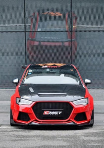 Audi S3 A3 8V 2014 2015 2016 with Aftermarket Parts -  Front Bumper & Lip Carbon Fiber / FRP from  CMST Tuning