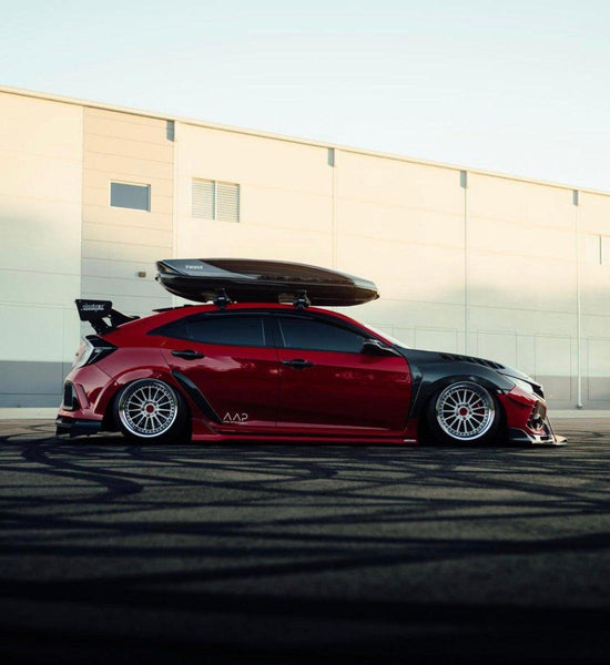 Honda Civic Type-R FK8 2017-2021 with Aftermarket Parts - Front Fenders Carbon Fiber/FRP from CMST Tuning