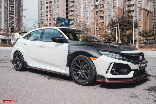 Honda Civic Type-R FK8 2017-2021 with Aftermarket Parts - Front Fenders Carbon Fiber/FRP from CMST Tuning