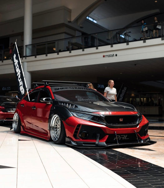 Honda Civic Type-R FK8 2017-2021 with Aftermarket Parts - Front Fenders Carbon Fiber/FRP from CMST Tuning