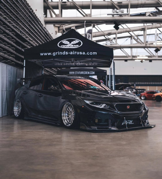 Honda Civic Type-R FK8 2017-2021 with Aftermarket Parts - Front Fenders Carbon Fiber/FRP from CMST Tuning