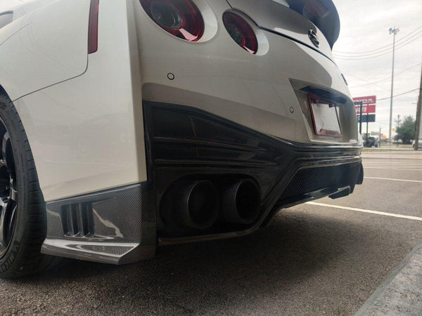 Nissan GTR Nismo T-Spec Black Edition Track Eidtion Premium Pure 2008-2023 (2017+ rear bumper is required for 2008-2016 model year) with Aftermarket Parts - Nismo Style Rear Bumper & Diffuser Carbon Fiber/FRP/PP from CMST Tuning