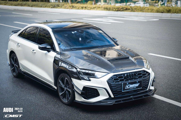 Audi S3 A3 8Y 2021-ON with Aftermarket Parts - Front Fenders Carbon Fiber from CMST Tuning