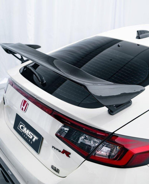 Honda Civic Type-R FL5 2023-ON with Aftermarket Parts - Pre-preg Carbon Fiber/FRP Rear Wing from CMST Tuning