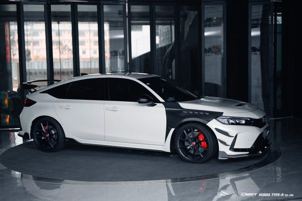 Honda Civic Type-R FL5 2023-ON with Aftermarket Parts - Pre-preg Carbon Fiber/FRP Side Skirts from CMST Tuning