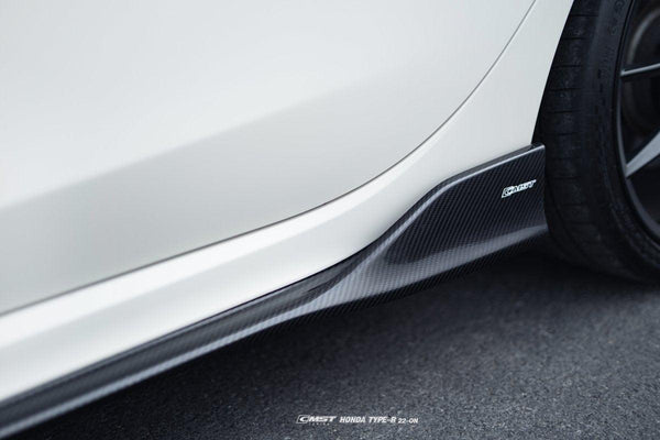 Honda Civic Type-R FL5 2023-ON with Aftermarket Parts - Pre-preg Carbon Fiber/FRP Side Skirts from CMST Tuning