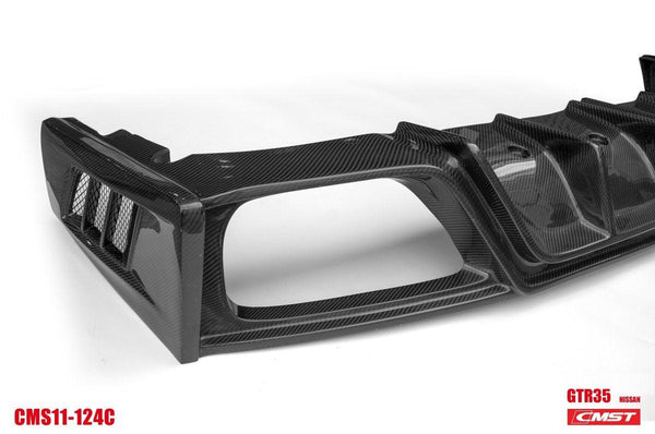 Nissan GTR Nismo T-Spec Black Edition Track Eidtion Premium Pure 2008-2023 with Aftermarket Parts - Stage 2 Style Rear Bumper &amp; Diffuser Carbon Fiber / FRP&nbsp;from CMST Tuning