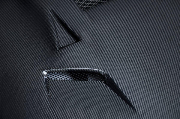 Nissan GTR Nismo Black Edition Track Eidtion Premium Base 2008-2016 (for installation on 2017-2024 vehicles, 2008-2016 front bumper is recommended) with Aftermarket Parts - VRS Vented Style Hood Bonnet Carbon Fiber / FRP from CMST Tuning
