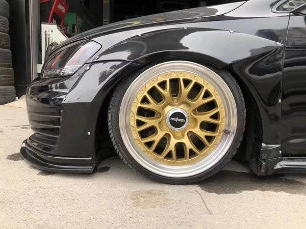 Volkswagen Golf R GTI Base MK7 MK7.5 2015-2021 (designed to be installed together with CMST widebody wide skirts) with Aftermarket Parts - Widebody Style Wheel Arches Carbon Fiber / FRP from CMST Tuning